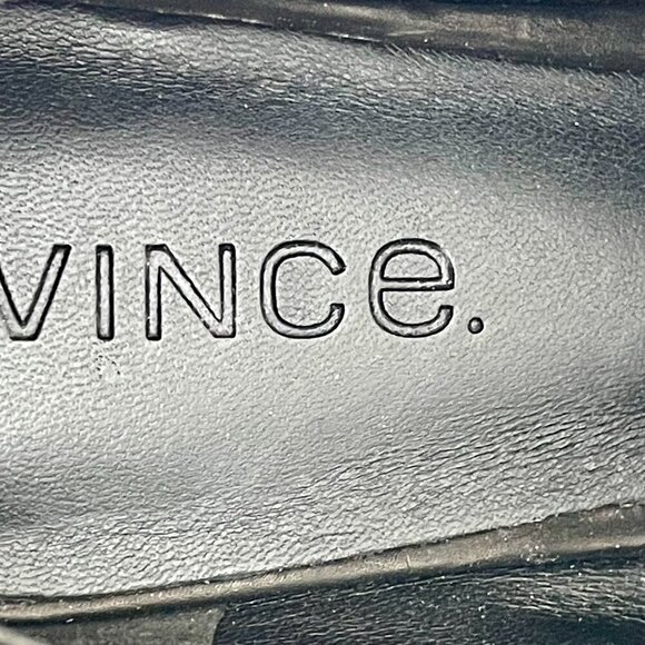 Vince Noel Cap Toe Shoe Womens Black Leather Size 8.5M Designer Contemporary - Picture 5 of 16